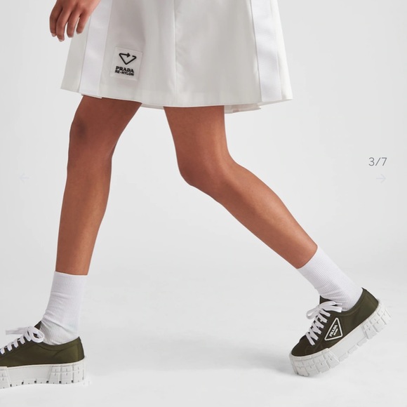 Prada | Shoes | Prada Double Wheel Nylon Gabardine Sneakers | Poshmark